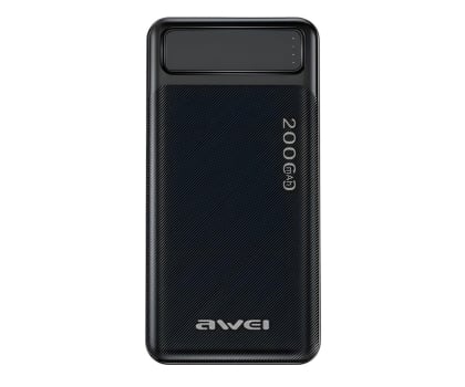 Powerbank AWEI P6K 20000mAh czarny/black 2xUSB/Micro-USB